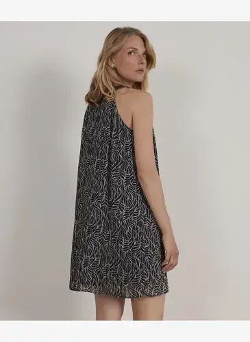 Yargıcı Ecru Knee Length Women's Dress 23KKEL7010X - 3