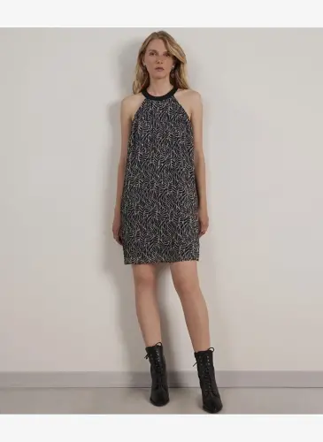 Yargıcı Ecru Knee Length Women's Dress 23KKEL7010X - 1