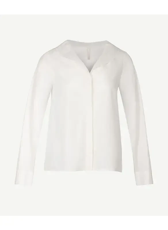 Yargıcı Normal Classic Collar Off White Women's Shirt 23KKGM6009X - 5