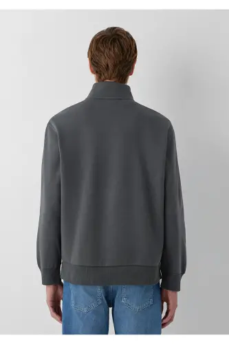 Yarı Fermuarlı Antrasit Basic Sweatshirt 0S10278-91268 - Antrasit - 5