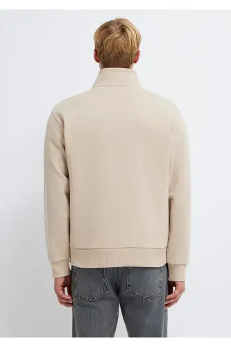 Yarı Fermuarlı Ekru Sweatshirt 0S10278-70004-Ekru - 5