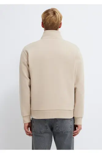 Yarı Fermuarlı Ekru Sweatshirt 0S10278-70004 - Ekru - 5