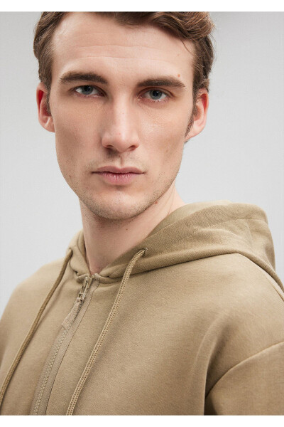 Yarı Fermuarlı Kahverengi Sweatshirt 0s10099-71819 - 5