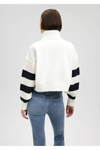 Yarı Fermuarlı Kol Detaylı Sweatshirt 1s10071-70057 - 10