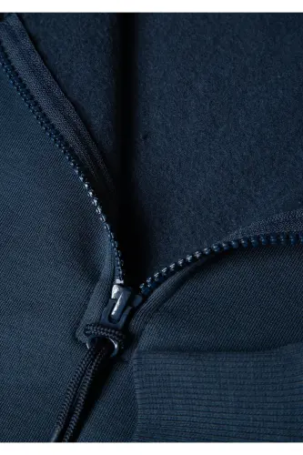 Yarı Fermuarlı Lacivert Basic Sweatshirt 0S10278-70490 - Lacivert-70490 - 7