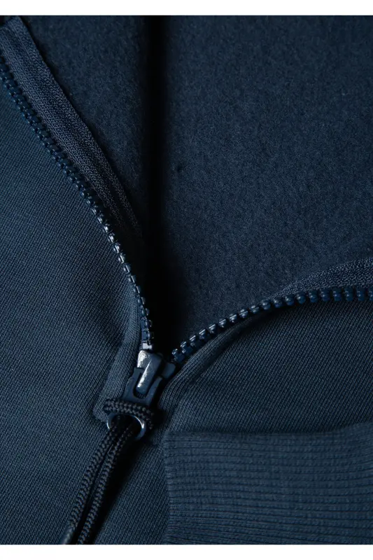 Yarı Fermuarlı Lacivert Basic Sweatshirt 0S10278-70490 - Lacivert-70490 - 7
