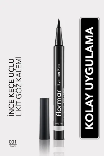 Yarı Mat Bitişli Eyeliner (SİYAH) - Eyeliner Pen - 001 Black - 8690604109609 - 001 BLACK - 1