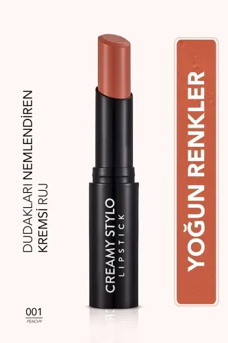 Yarı Parlak Stick Ruj- Creamy Stylo Lipstick -001 Peachy-8682536013611 - 001 PEACHY 