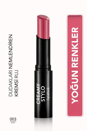 Yarı Parlak Stick Ruj- Creamy Stylo Lipstick -003 Rosy -8682536013635 - 003 ROSY - 1