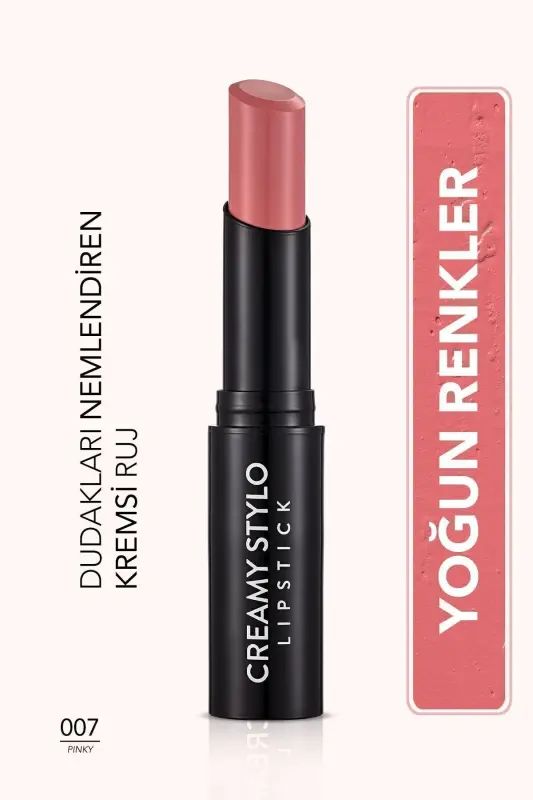 Yarı Parlak Stick Ruj (pastel Pembe) - Creamy Stylo Lipstick - 007 Pinky - 8682536013673 - 007 PINKY - 1