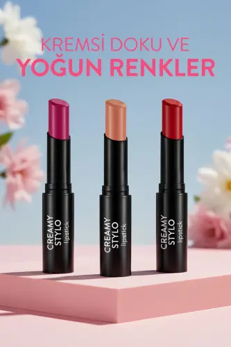 Yarı Parlak Stick Ruj (pastel Pembe) - Creamy Stylo Lipstick - 007 Pinky - 8682536013673 - 007 PINKY - 4