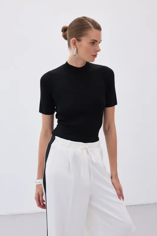 Yarım Balıkçı Triko - Siyah-SİYAH - 3