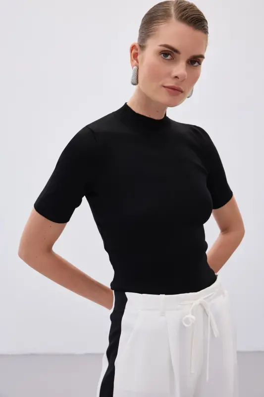 Yarım Balıkçı Triko - Siyah-SİYAH - 7