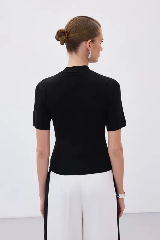 Yarım Balıkçı Triko - Siyah-SİYAH - 8