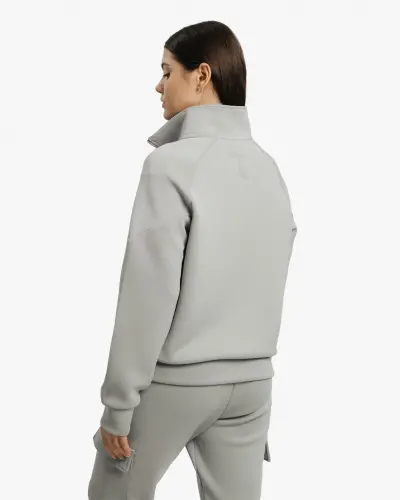 Yarim fermuarli sweatshirt va kargo shimlar to'plami - TO'Q DENGIZ YASHIL RANGI - 7