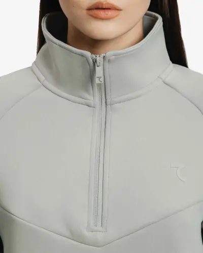 Yarım fermuarlı sweatshirt ve kargo pantolon takımı - KOYU DENİZ YEŞİLİ - 9