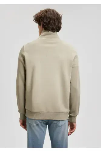 Yarim fermuarli yashil svitshot 0610908-71818-Yashil - 4