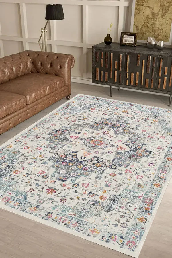 Yashash xonasi gilami Geometrik Skandinaviya Eskirgan raqamli chop etish Yuvish mumkin Sirpanmaslik tagligi 8086SALON - 1