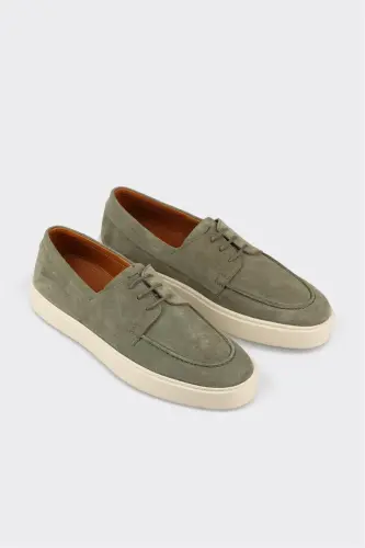 Yashil charm erkaklar kundalik poyabzali - ELLE SHOES (1)