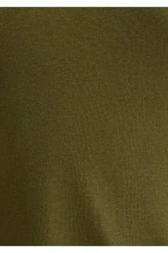 Yashil futbolka Slim Fit / Tor kesilgan 1613211-71898-Ye - 6