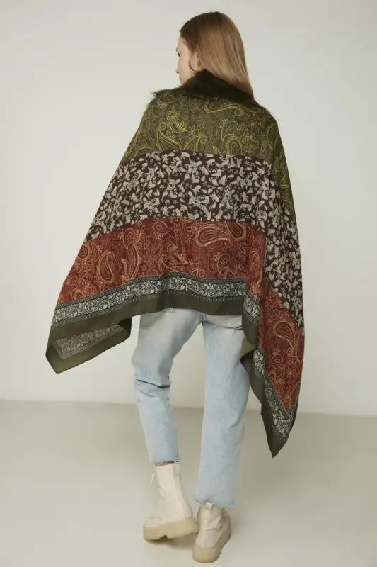 Yashil pancho naqshli ro'mol NW11188-3 - 2