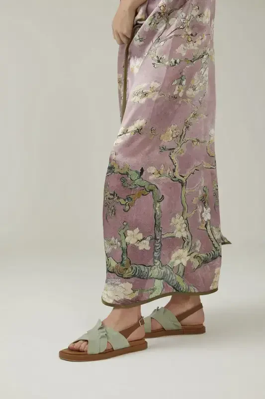 Yashil taglik, jigarrang, yumshoq, haqiqiy charm, to'pig'idan bog'langan, haqiqiy zamsh, ayollar yozgi sandaleti - Yashil - 7