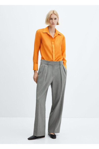 Yashirin tugmali ko'ylak - MANGO (1)