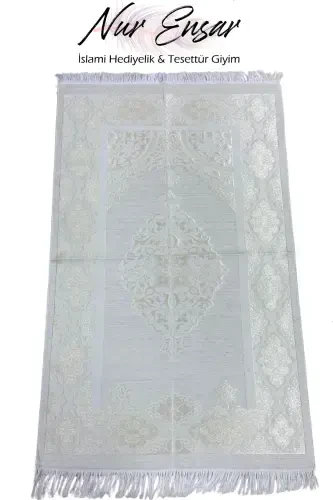 Yasin Book, Prayer Rug, Rosary, Dowry, Hajj and Umrah Gift Set-Cream - NURENSAR (1)