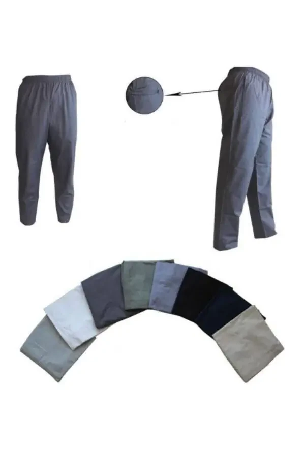 Yasir Linen Black Men's Shalwar Hajj Umrah Pants - 2