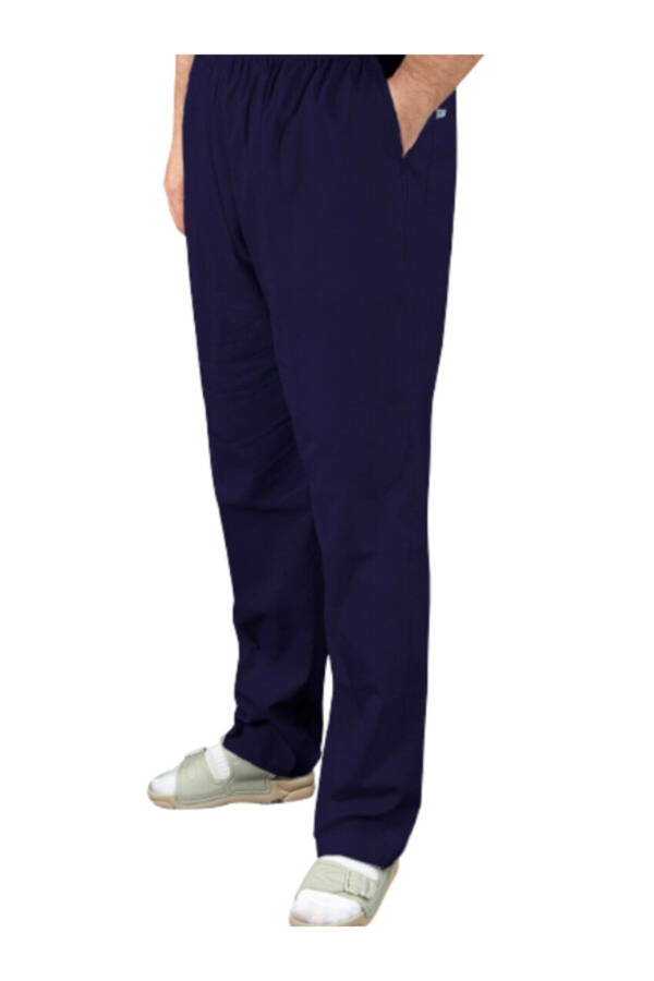 Yasir Linen Navy Blue Men's Shalwar Pilgrimage Pants - 1