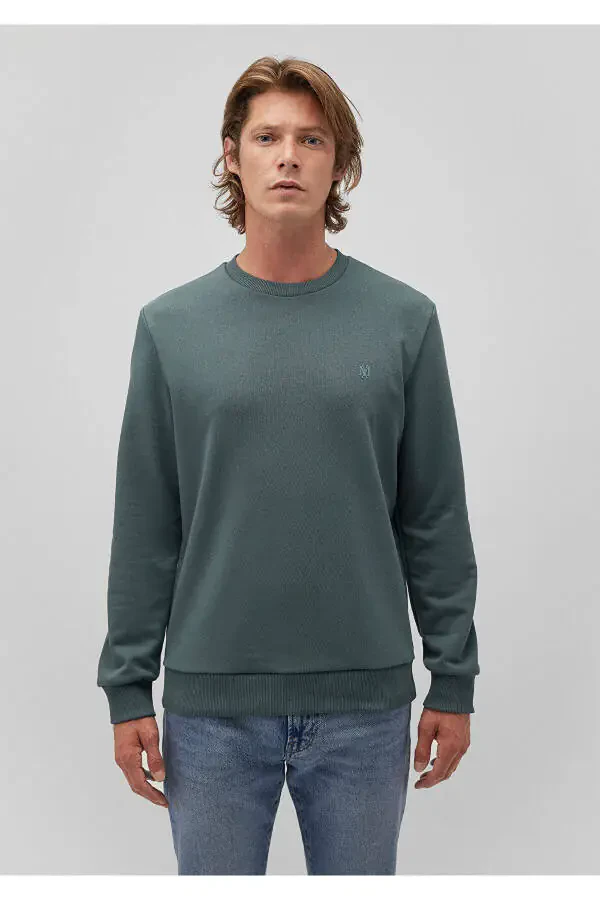 Yassi yoqa yashil Basic svitshot 065751-71577 - 3