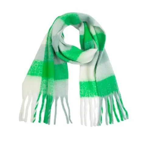 Yatemiole Women's CasModazoneere Big Coloured Checked Scarf Winter Warm Wrap Scarf - 1