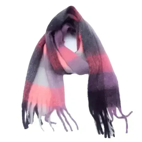 Yatemiole Women's CasModazoneere Big Coloured Checked Scarf Winter Warm Wrap Scarf - YATEMIOLE