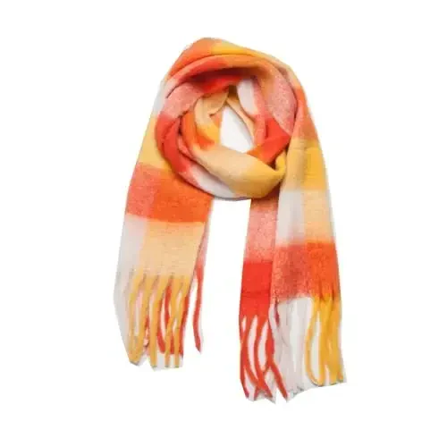 Yatemiole Women's CasModazoneere Big Coloured Checked Scarf Winter Warm Wrap Scarf - 1