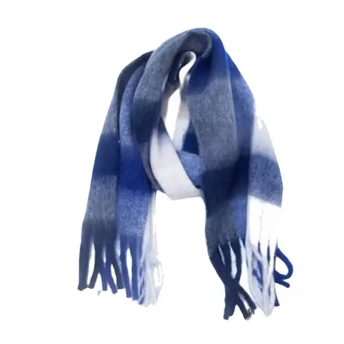 Yatemiole Women's CasModazoneere Big Coloured Checked Scarf Winter Warm Wrap Scarf - 1