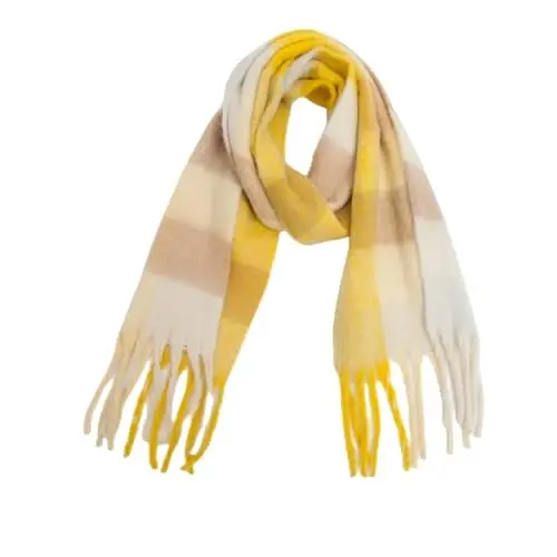 Yatemiole Women's CasModazoneere Big Coloured Checked Scarf Winter Warm Wrap Scarf - 7