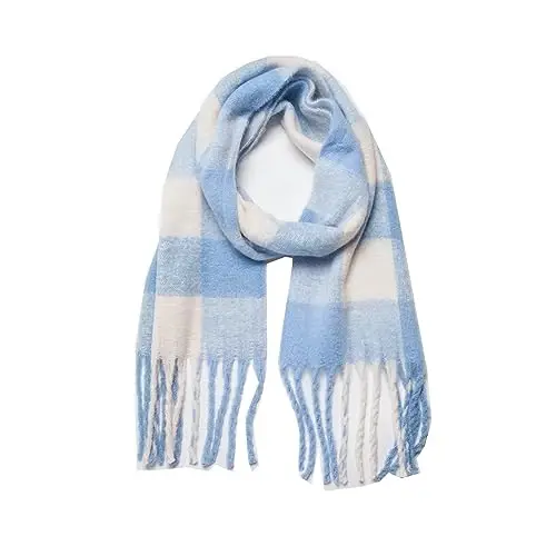 Yatemiole Women's CasModazoneere Big Coloured Checked Scarf Winter Warm Wrap Scarf 