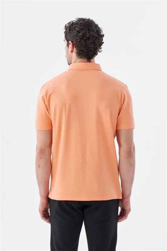 Yavru Ağzı Düğme Detaylı Slim Fit Polo Yaka T-Shirt - 4