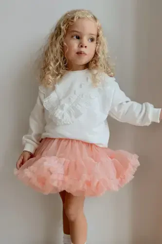 Yavruağzı Kız Çocuk Tütü Etek - Bonita-Yavruağzı - LE MABELLE (1)