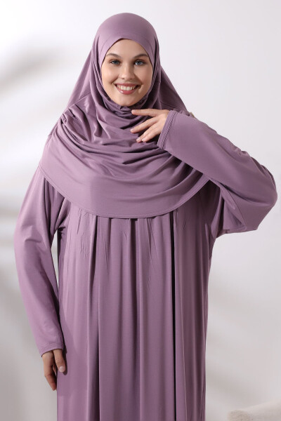 Yaxlit dona amaliy namoz libos 8015 atirgul rangi - 5