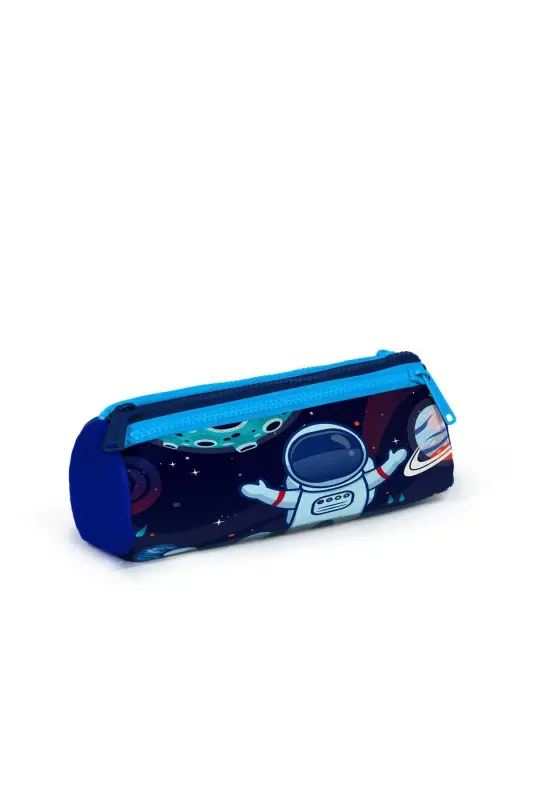 Yaygan Coral Hıgh Saks Moviy Astronavt Desenli 3 Lü Maktab Sumkasi Seti-Saks Moviy - 7