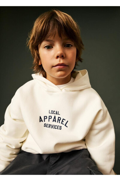 Yazı işlemeli sweatshirt - 5