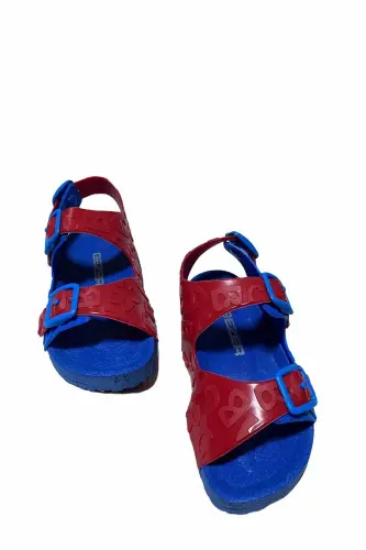 Yazlık Çocuk Kaydırmaz Sandalet Terlik-MAVİİ - 1