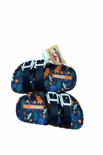 Yazlık Çocuk Kaydırmaz Taban Havuz Deniz Banyo Ve Outdoor Terlik Modeli-LACİVERT RENKLİ - 4