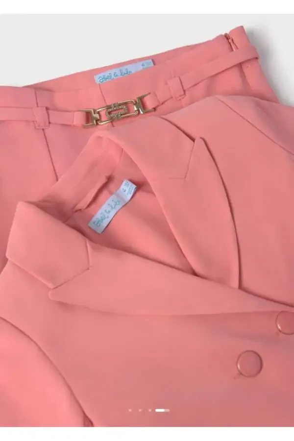 Abel Lula Yazlık Kız Ceket Pantolon Set Pembe 5279 - 4
