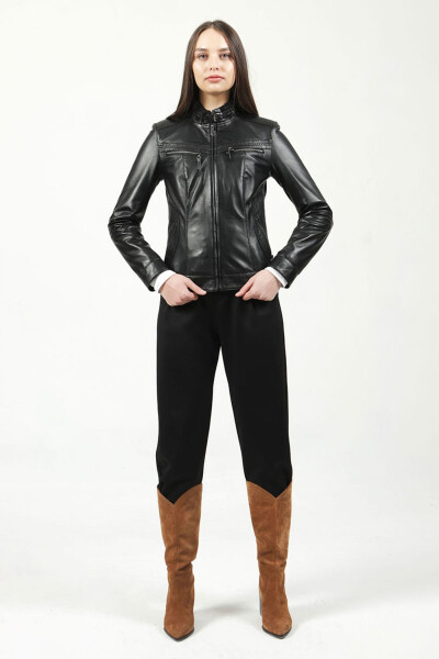 Yb-2107 Genuine Leather Women's Jacket - 5