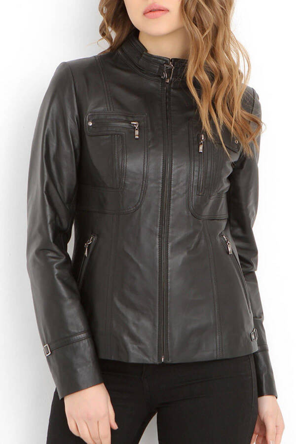 Yb2043 Genuine Leather Women's Jacket - 8