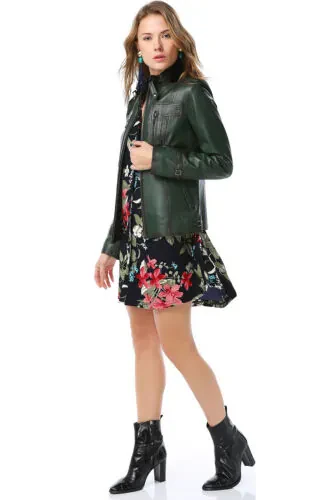 Yb2043 Genuine Leather Women's Jacket - DERICLUB (1)