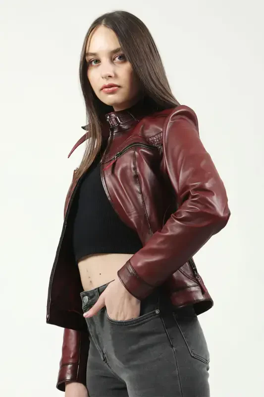 Yb2107 Haqiqiy Teri Ayollar Monti Oʻk.bordo-OʻK.BORDO - 2