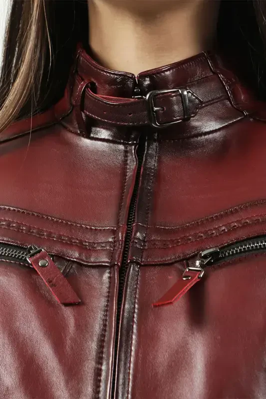 Yb2107 Haqiqiy Teri Ayollar Monti Oʻk.bordo-OʻK.BORDO - 3